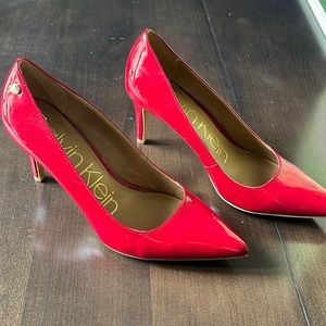 Patent Red Calvin Klein Pumps